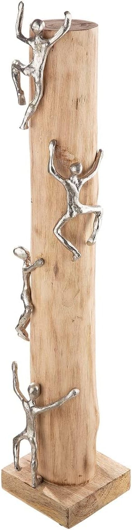 GILDE Deko-Skulpturfigur XL - hoch oben Aluminium, gefärbtes Naturholz - Höhe 74 cm Statuetten und Skulpturen Naty Shop Standardtitel
