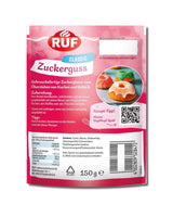 Gebrauchsfertige RUF-Glasur, sofort ohne Mischen verwendbar, Glasur für Kekse und Kuchen, als Basis für Zuckerglasur oder zum Färben und Würzen, 1 x 150 g (4er-Pack) Naty Shop Zuckerpaste