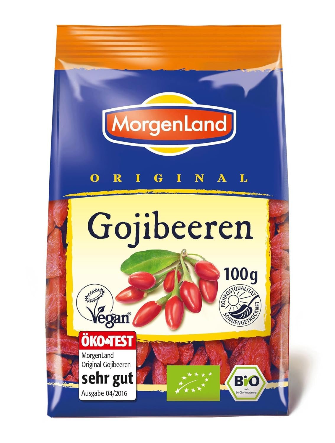 Goji-Beeren 100g Bio-Trockenfrüchte, 1 Packung (1 x 100g) Dehydrierte Produkte Mein Shop Goji-Beeren