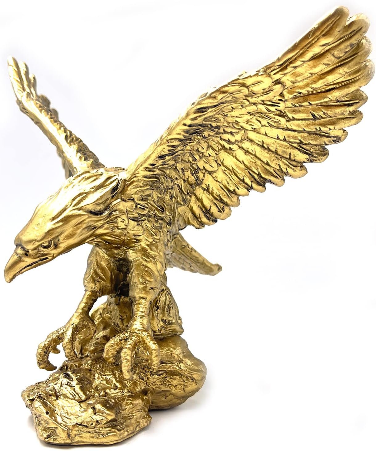 Steinadler-Harz-Ornament-Statue, Steinadler-Skulptur, moderne Heimbüro-Figur, Dekoration, Schreibtisch-Dekoration (Golden 1). Statuetten und Skulpturen von Naty Shop