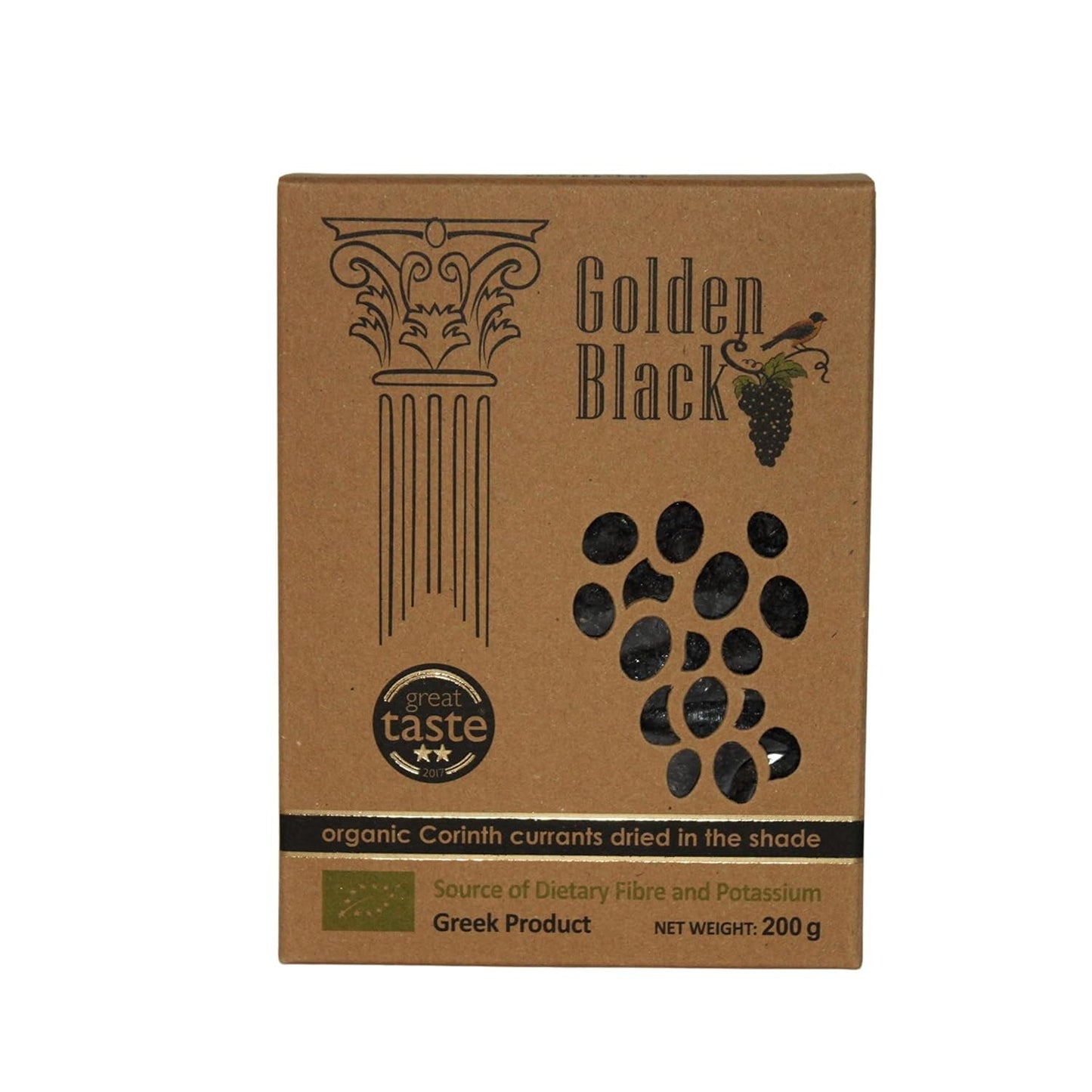 Griechische schwarze Bio-Sultaninen – Johannisbeeren 200 g, 3er-Pack (3 x 200 g). Dehydrierte Produkte Naty Shop Sultanes