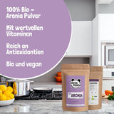 GREEN PANDA® Bio Aroniapulver aus Österreich | fein gemahlene getrocknete Apfelbeeren | Bio-Apfelbeeren ohne Zusatzstoffe | regionale Alternative zu Acai-Pulver und Goji-Beeren | 500g dehydrierte Produkte von Naty Shop