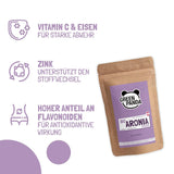 GREEN PANDA® Bio Aroniapulver aus Österreich | fein gemahlene getrocknete Apfelbeeren | Bio-Apfelbeeren ohne Zusatzstoffe | regionale Alternative zu Acai-Pulver und Goji-Beeren | 500g dehydrierte Produkte von Naty Shop