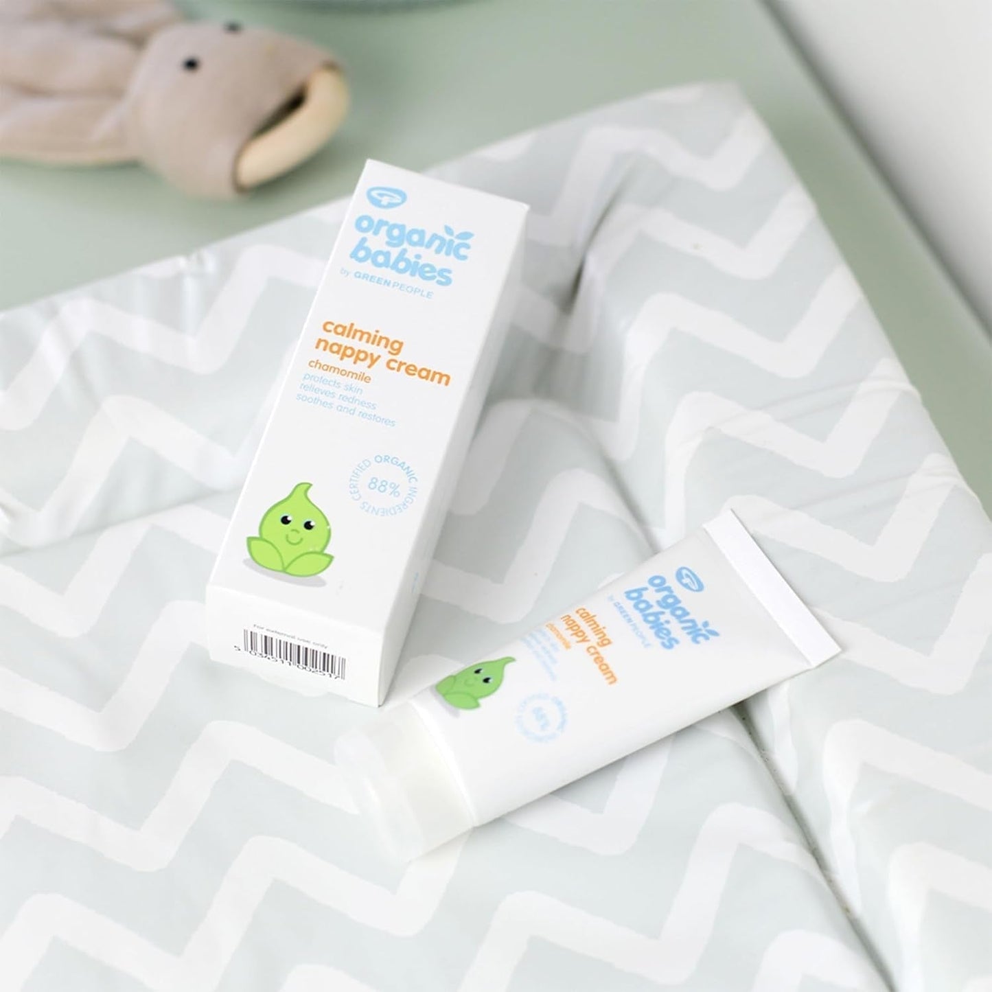 Green People – Beruhigende Bio-Babywindelcreme – Natürliches und organisches Zinkoxid – Ekzemfreundlich – Parabenfrei, 50 ml Kinder – Bade- und Hautpflege Naty Shop