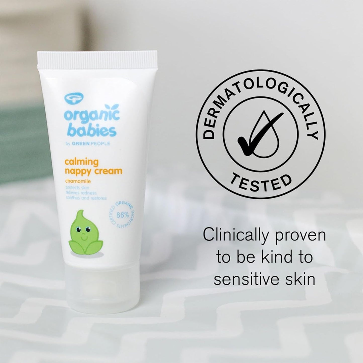 Green People – Beruhigende Bio-Babywindelcreme – Natürliches und organisches Zinkoxid – Ekzemfreundlich – Parabenfrei, 50 ml Kinder – Bade- und Hautpflege Naty Shop