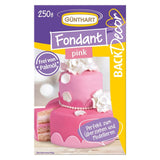 Günthart BackDecor 250 grüner Fondant, 100 % vegan, frei von Palmöl, reißfest, zum Überziehen von Kuchen und Gebäck, geeignet zum Modellieren, 1 Packung (1 x 250 g), Naty Shop Zuckerpaste 250 g (1 Packung), rosa