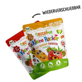 Bio-Fruchtsnacks für Kinder: 6x15g gefriergetrocknete Bio-Erdbeeren - Gefriergetrocknete Früchte - Trockenfrüchte - Kleine Racker von NutriPur Dehydrierte Produkte Naty Shop