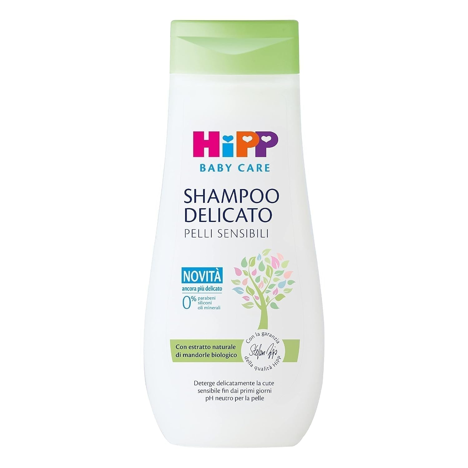 HiPP - Baby Care Sanftes Shampoo für Kinder, reinigt sanft und reizt die Augen, für empfindliche Haut, mit natürlichem Bio-Mandelextrakt, 1 Flasche mit 200 ml Kinder - Bade- und Hautpflege Naty Shop Standardtitel