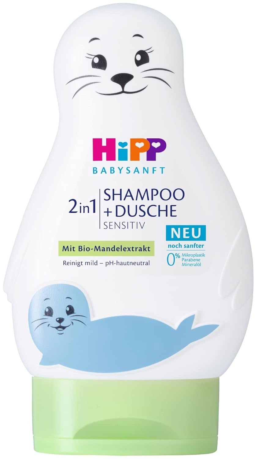 HiPP Babysanft 2in1 Shampoo + Dusche, 6er Pack (6 x 200 ml) Kinder - Bad und Hautpflege Naty Shop Standardtitel