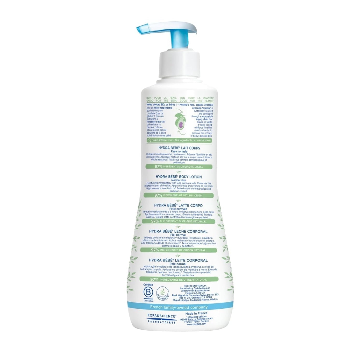 Hydra Bébé – Körpermilch für empfindliche Babyhaut, 500 ml Kinder – Bade- und Hautpflege Naty Shop