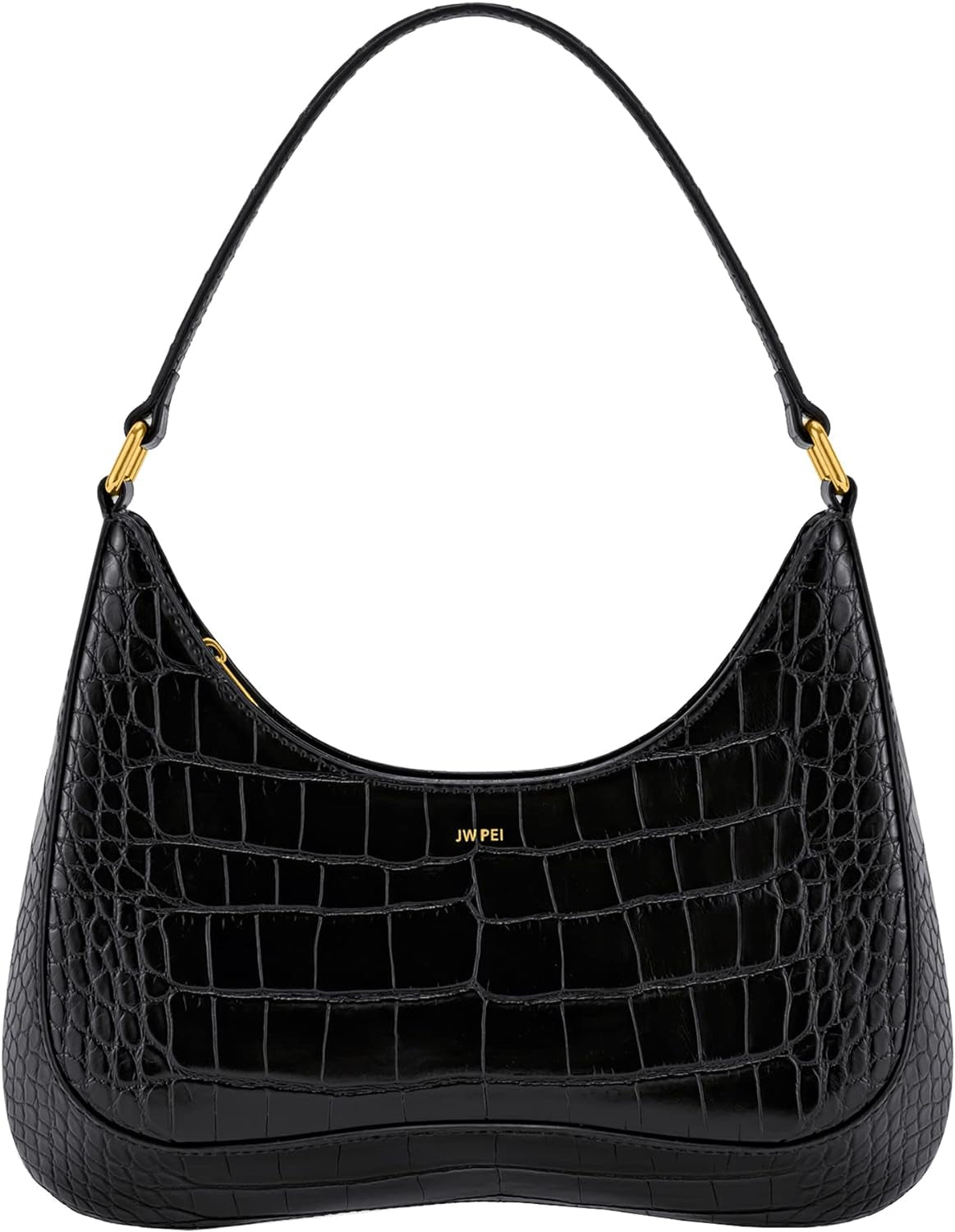 JW PEI Ruby Umhängetaschen Damen Taschen Naty Shop Geprägtes schwarzes Krokodil
