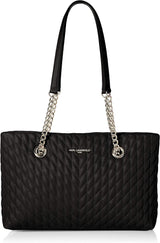 KARL LAGERFELD Karolina Tragetasche Damen Naty Shop Taschen Schwarz/Silber Einheitsgröße