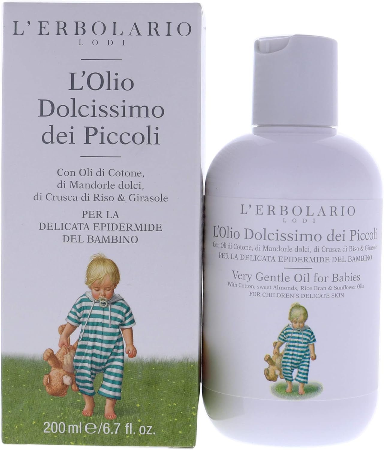 L'Erbolario Baby- und Kinderpflege-Babyöl, 1 Packung (1 x 200 ml) Kinder - Bade- und Hautpflege Naty Shop Standardtitel