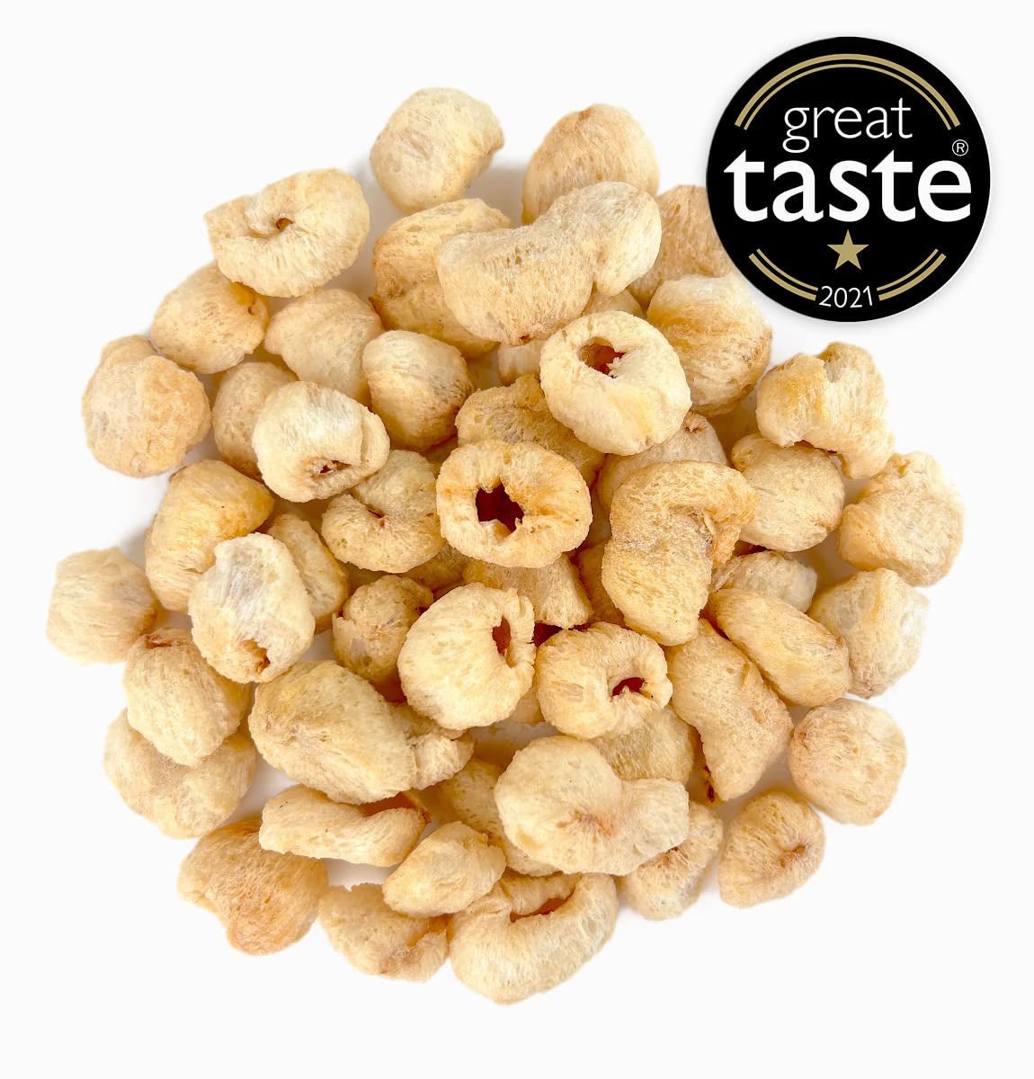 Getrocknete Litschi BRIX | Natürliche Litschi, getrocknet 95 g | Great Taste Award für Trockenfrüchte | GVO-frei, glutenfrei, vegan, konservierte Vitamine Naty Shop dehydrierte Produkte