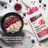 LOOV Bio-Blaubeerpulver, hergestellt aus 100 % ganzen, gefriergetrockneten wilden Blaubeeren, die in den Wäldern Nordeuropas geerntet werden, 113 g, ohne Zuckerzusatz Naty Shop Dehydrierte Produkte