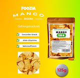 Gefriergetrocknete Mango, große Stücke. Gefriergetrocknete Früchte. Keine Zusatzstoffe. 100 % reine natürliche Mango. Gefriergetrocknete Mango. Getrocknete Früchte. Getrocknete Mango 125 g von Foozia (125 g). Dehydrierte Produkte. Naty Shop