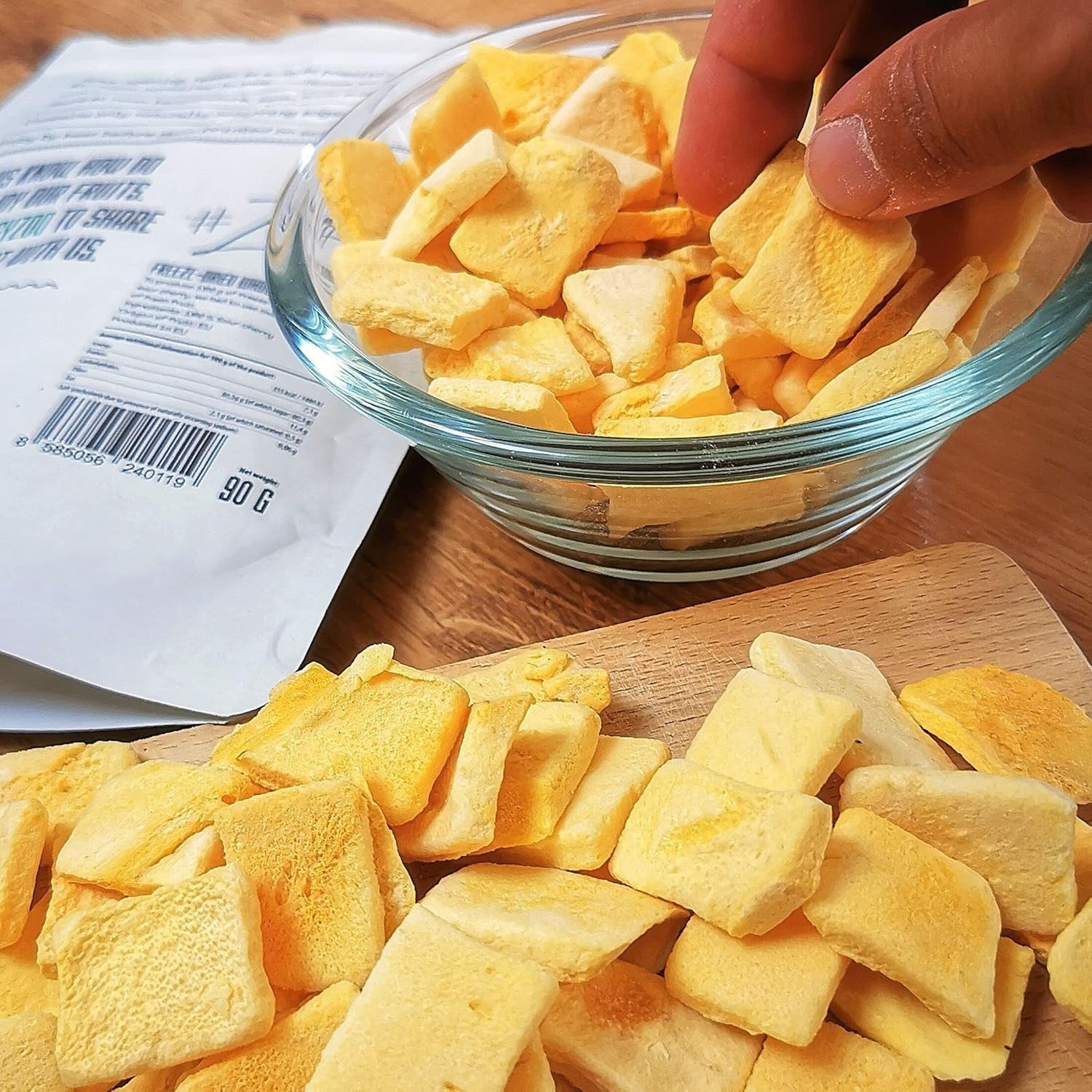 Gefriergetrocknete Mango | Ohne Zuckerzusatz Gefriergetrocknete Mango | Gefriergetrocknete Mango Mangofrucht Getrocknete Mango | Getrocknete Mango Trockenfrüchte ohne Zusatzstoffe | ZingyZoo getrocknete Mango (100 g) Naty Shop dehydrierte Produkte