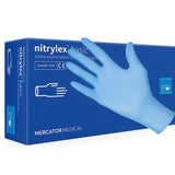 Nitrilex puderfreie blaue Nitrilhandschuhe 100 Stück, Größe M Nati Shop