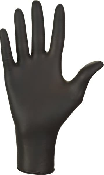 Nitrilex schwarze puderfreie Nitrilhandschuhe 100 Stück, Größe M Nati Shop