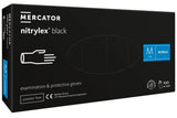 Nitrilex schwarze puderfreie Nitrilhandschuhe 100 Stück, Größe S Nati Shop