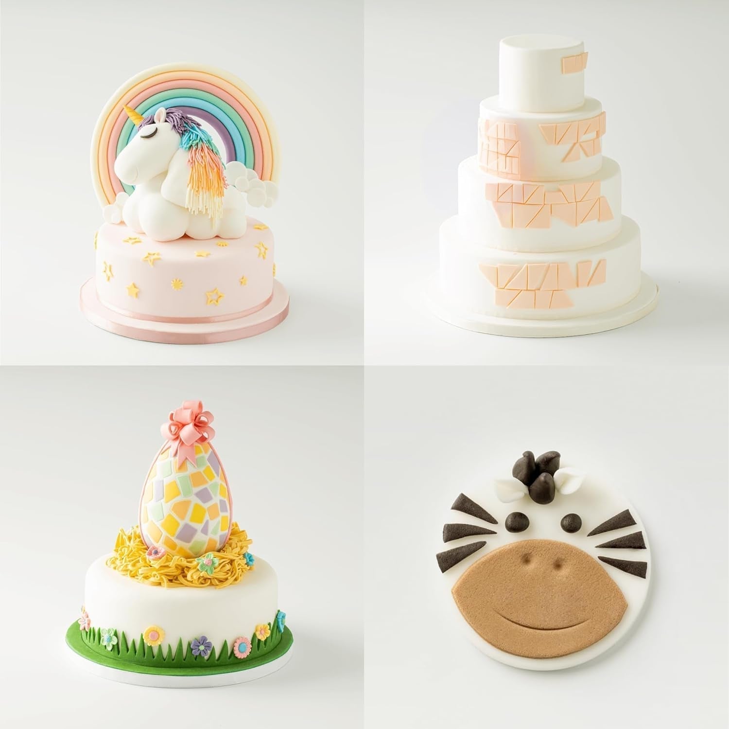 Massa Ticino Fondant Weiß 2x 1kg – Premium Zuckerpaste für dekorative Kuchen, Rollfondant – perfekt für Kuchen, Modellieren und Dekorationen – weißer Fondant für Profi- und Hobbybäcker Zuckerpaste Naty Shop