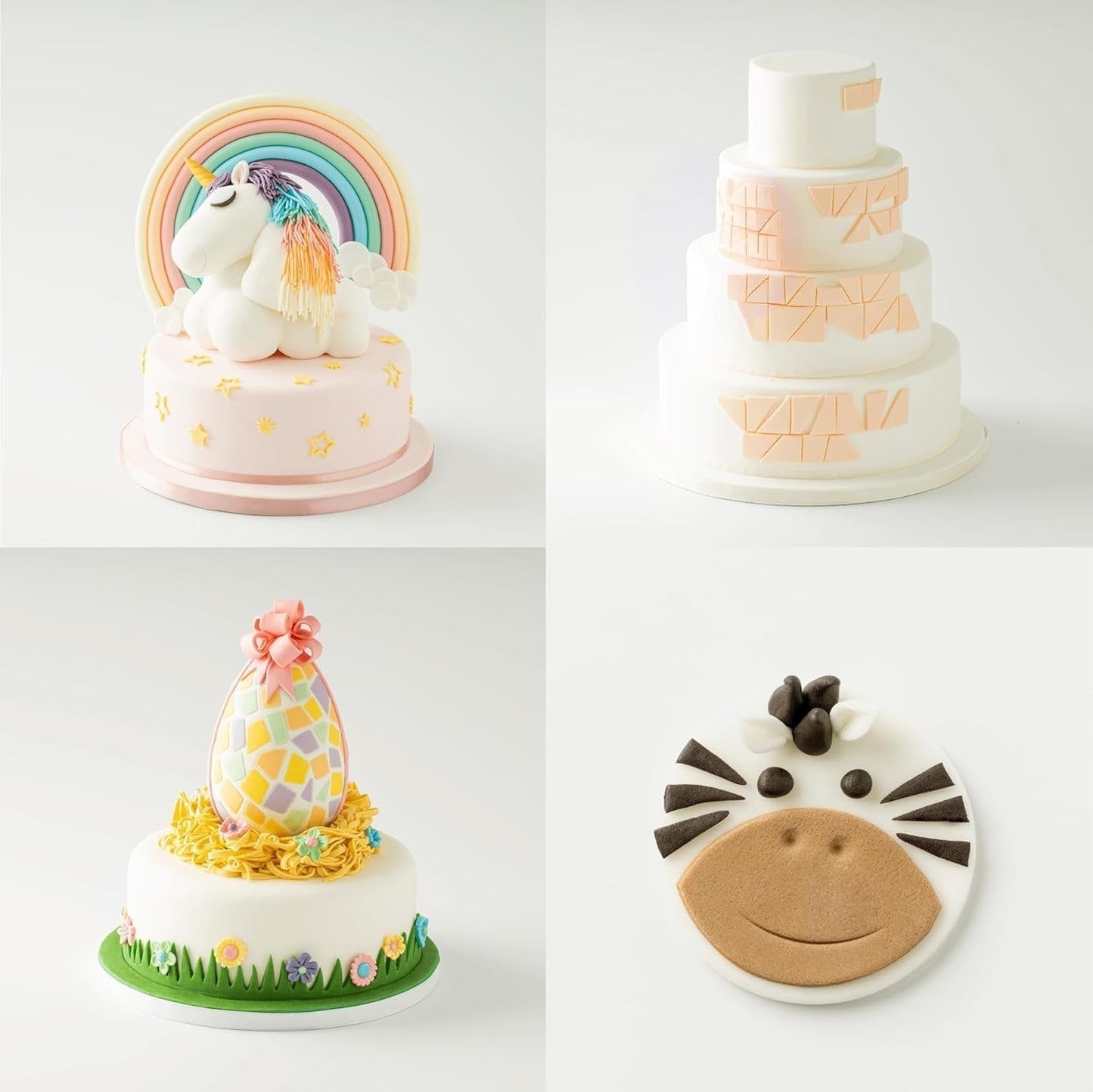 Massa Ticino Set 1x weißer Fondant 250g und 1x schwarzer Fondant 250g - Premium Zuckerpaste für Kuchen, Rollfondant - Perfekt für Kuchen, Modellieren und Dekorationen - Fondant für Profi- und Hobbybäcker Zuckerpaste Naty Shop