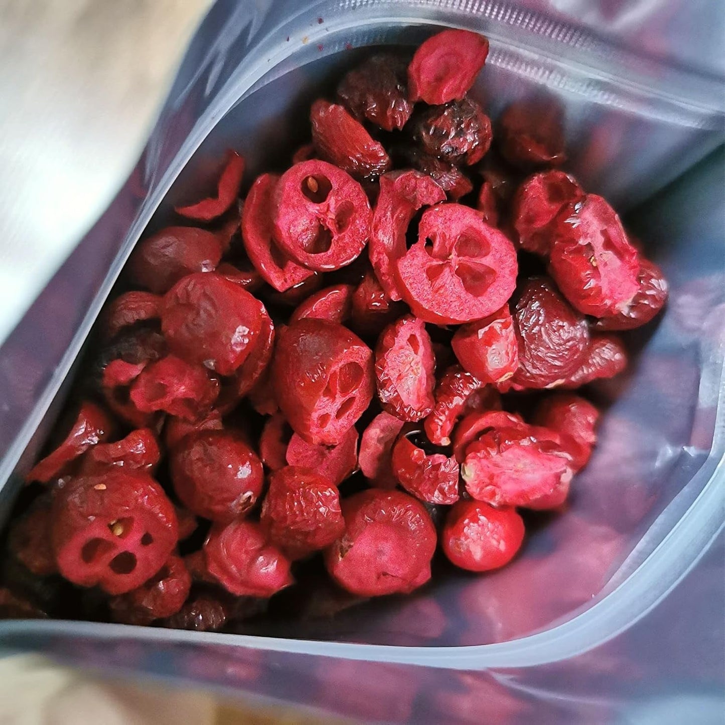 Gefriergetrocknete Cranberries ohne Zucker | XL 250g Gefriergetrocknete natürliche ungesüßte Cranberries | Gefriergetrocknete natürliche Wildfrüchte | Gefriergetrocknete Cranberries | ZingyZoo Dehydrierte Produkte Naty Shop