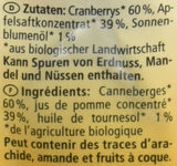 Bio-Cranberries, 100g Naty Shop dehydrierte Produkte