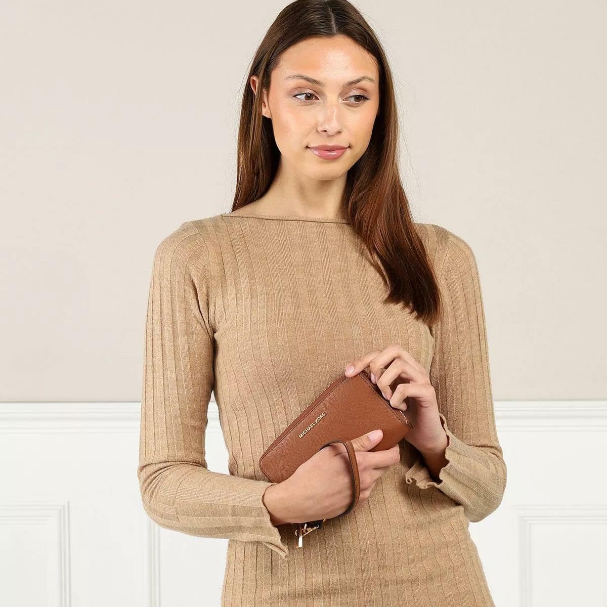 Michael Kors – Cognac-Handyhülle – Damen-Geldbörse für Damen, Naty Shop