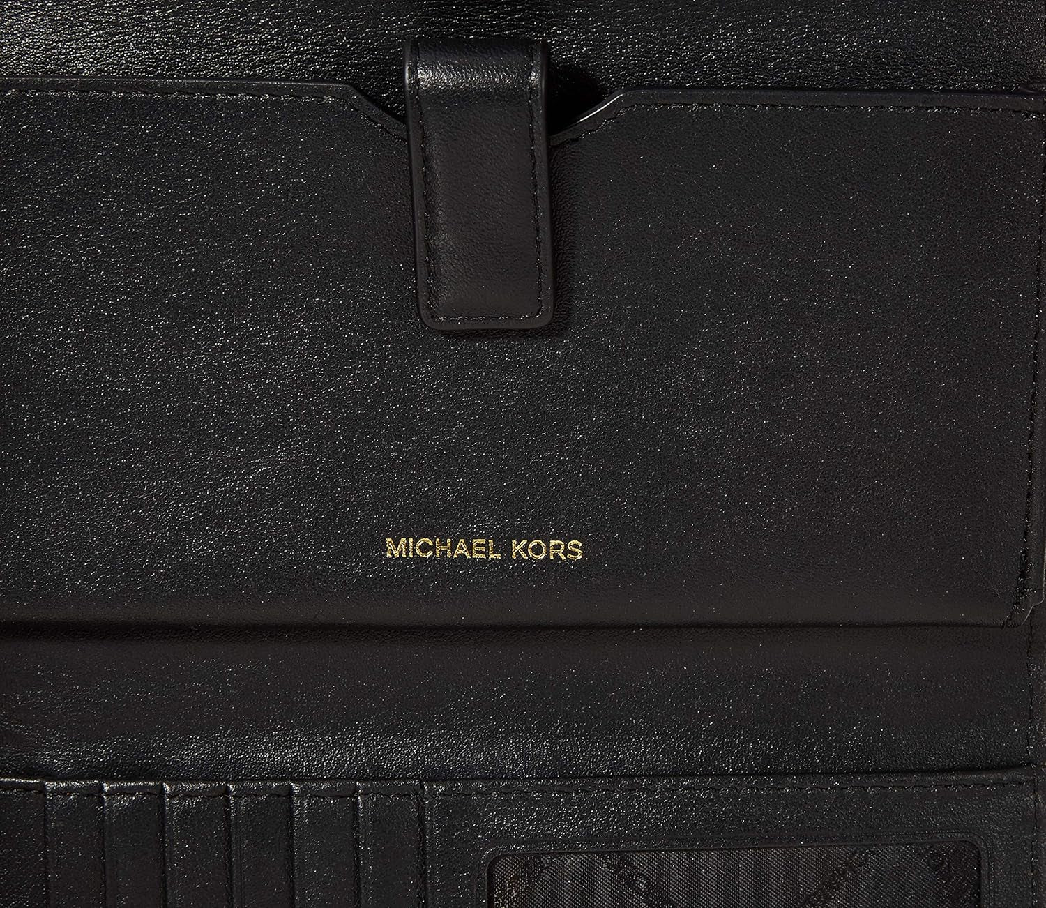 Michael Kors Money Pieces Damen-Kreditkartenetui, Marrón (Gepäck), 2,5 x 9,5 x 11,4 cm (L x H) Damen-Geldbörse Naty Shop