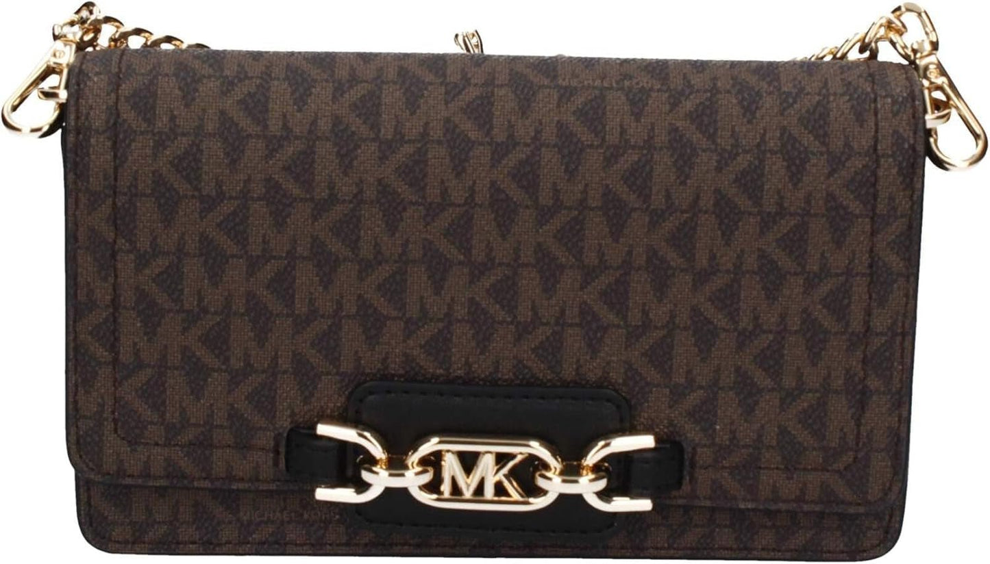 Michael Kors Damen Sm Phn CHN Xbody Bag, Braun/Schwarz Damentaschen Naty Shop Standardtitel