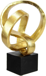 Moderne Deko-Skulptur, Kunstornamente, 3D-Bild, Statue, moderne Dekorationsfiguren, abstrakte Kunst, Geschenkidee, Silberstatuetten und Skulpturen, Naty Shop Gold