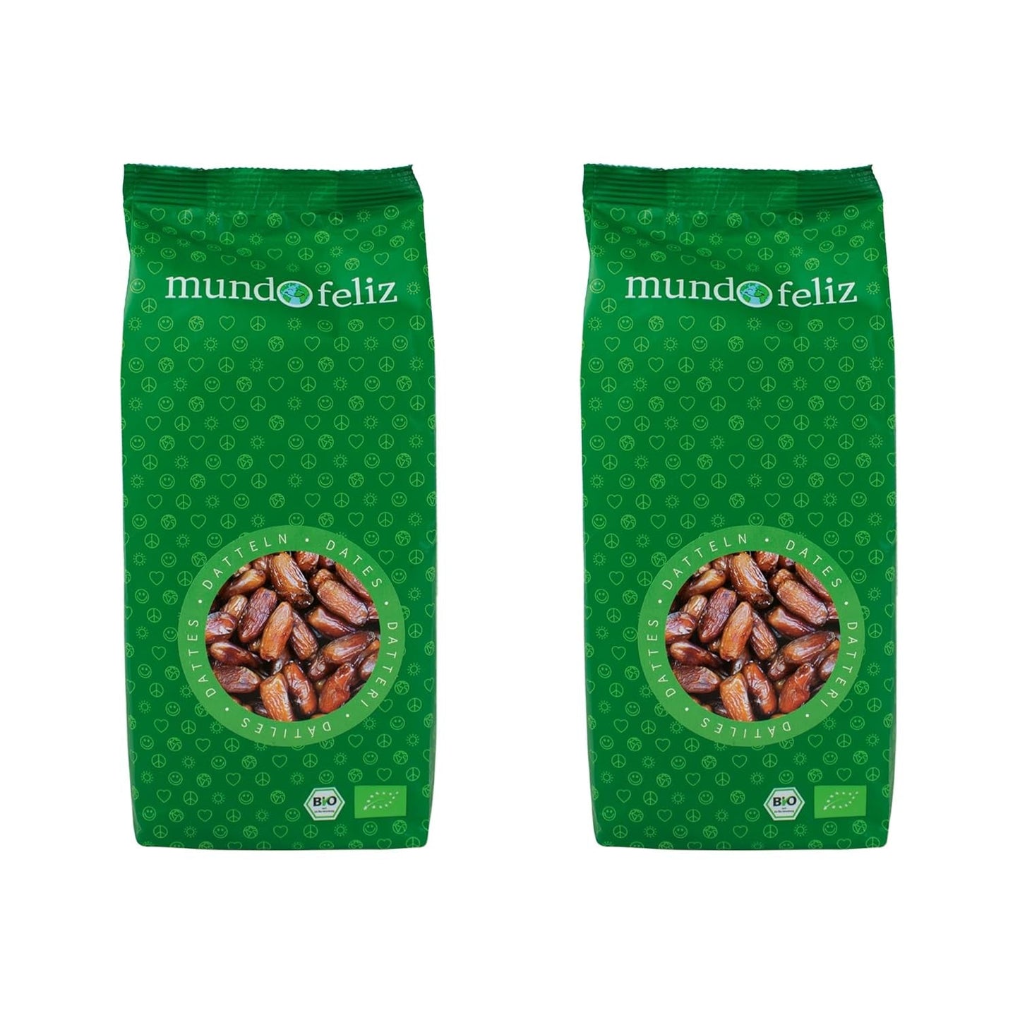 Mundo Feliz Bio-Getrocknete Datteln mit Steinen 2 x 500 g Naty Shop Dehydrierte Produkte 500 g (2er-Pack) Daten