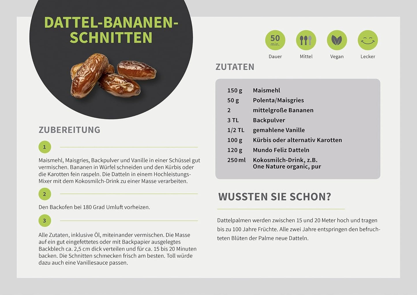 Mundo Feliz Getrocknete Datteln mit Samen aus biologischem Anbau, 2 x 500 g Dehydrierte Produkte Naty Shop