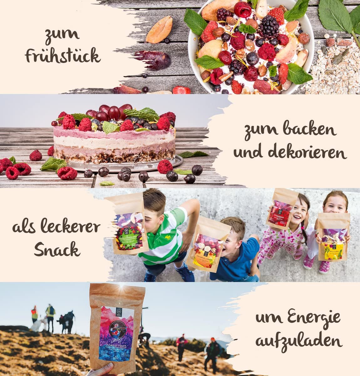 Brombeere BRIX | Natürliche getrocknete Brombeeren 95 g | Great Taste Award für Trockenfrüchte | GVO-frei, glutenfrei, vegan, konservierte Vitamine Naty Shop dehydrierte Produkte