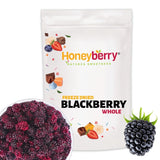 Gefriergetrocknete ganze Brombeeren 100g - Gefriergetrocknete Früchte - Gefriergetrocknete Trockenfrüchte - Gefriergetrocknete ganze Brombeeren zum Backen, Dekorieren von Kuchen, Snacks, Müsli, Desserts Dehydrierte Produkte Naty Shop 100G