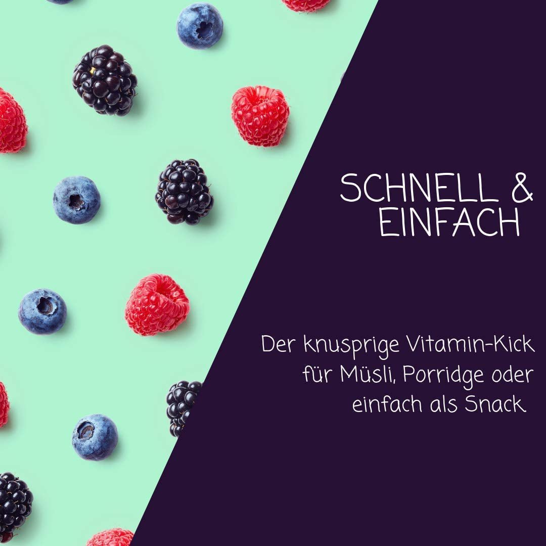 myfruits schwarze Johannisbeeren, gefriergetrocknete Früchte, 100g, ohne Zusatzstoffe, 100 % schwarze Johannisbeeren, gefriergetrocknete und getrocknete Früchte für Müsli oder Porridge... Dehydrierte Produkte Naty Shop