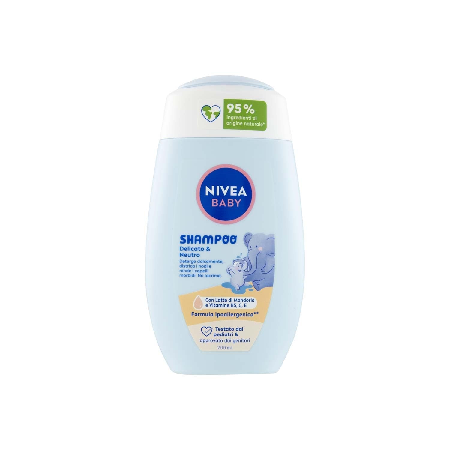 NIVEA BABY Sanftes & Neutrales Shampoo 200 ml – Mit Tränenschutz, sulfatfrei, für weiches und verwirrungsfreies Haar Kinder – Bade- und Hautpflege Naty Shop Standardtitel