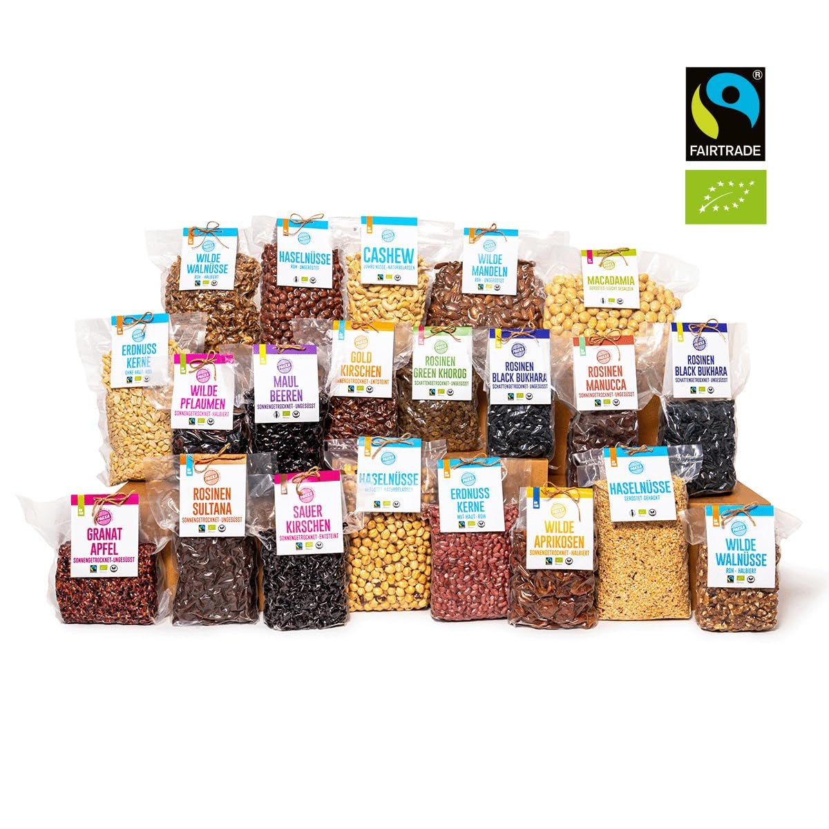 PAKKA Bio- und Fair-Trade-Ananasstücke 1 kg, Bio- und Fair-Trade-getrocknete Ananas, ungesüßt, ungeschwefelt, direkt vom Produzenten in Kolumbien produziert und abgefüllt, vegan 1000 g Dehydrierte Produkte Naty Shop