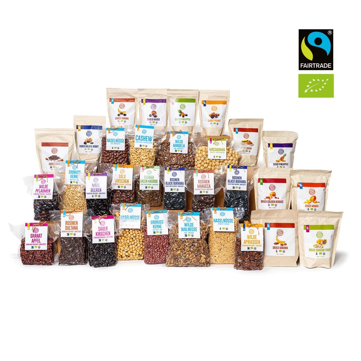 PAKKA – Bio-Fairtrade-Sonnengetrocknete goldene Kirschen 500 g, wild gepflückte gelbe Kirschen, ungekernt, ungesüßt, direkt von Kleinbauern in Samarkand, Usbekistan, vegan, 500 g (1 Packung) Dehydrierte Produkte von Naty Shop