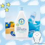 PENATEN Ultra Sensitive Bad & Shampoo (400 ml), besonders sanftes Babybad und Shampoo für die sehr empfindliche Haut von zu Neurodermitis neigenden Babys, parfüm- und farbstofffreies Duschgel und Haarshampoo Kinder - Bade- und Hautpflege Naty Shop