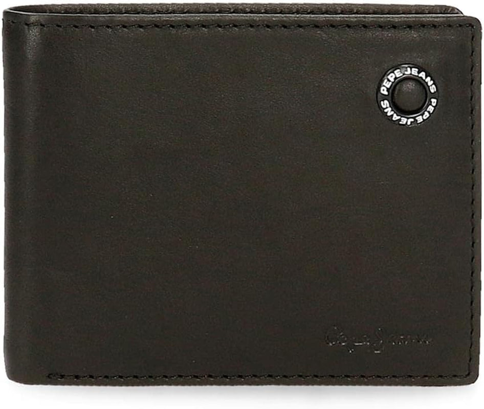 Pepe Jeans Adge Herren-Geldbörse Naty Shop Schwarze Geldbörse Für Kartenhalter