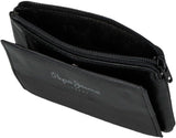 Pepe Jeans Joumma Bags Doppelte Geldbörse, Schwarz, 11 x 7 x 1,5 cm, Leder, Schwarz, Einheitsgröße, Geldbörse Herrenbrieftasche Naty Shop