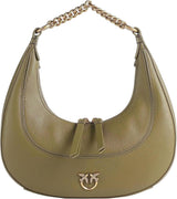 Pinko Damen BRIOCHE HOBO Mini KALB MORB, V62q_Green Thread-Antique Gold Taschen Damen Naty Shop Standardtitel