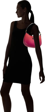 Pinko Half Moon Mini-Ledertasche mit Farbverlauf, ya4l_Mult.fuchsia, orange-schwarz Damentaschen Naty Shop