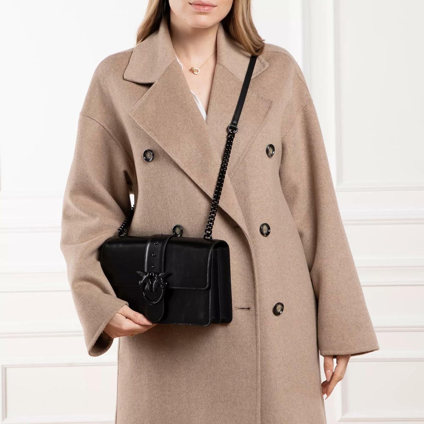 Pinko Ladies Love One Classic Cl Naplack Color Block Bag Damentaschen Naty Shop
