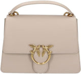 Pinko Ladies Love One Top Handle Classic Li Bag Damentaschen Naty Shop I30Q_Grey Pinguino-Antique Gold