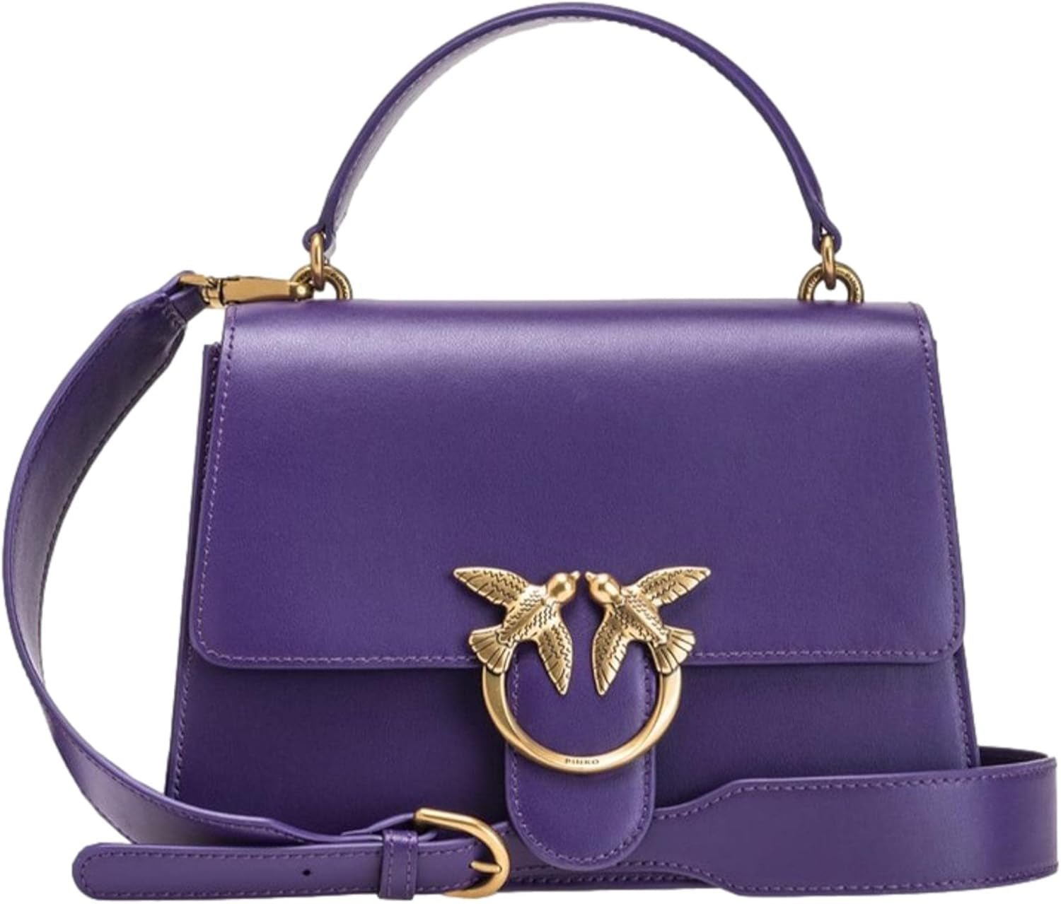 Pinko Ladies Love One Top Handle Classic Li Bag Damentaschen Naty Shop J11Q_Violet Plumeria-Antique Gold
