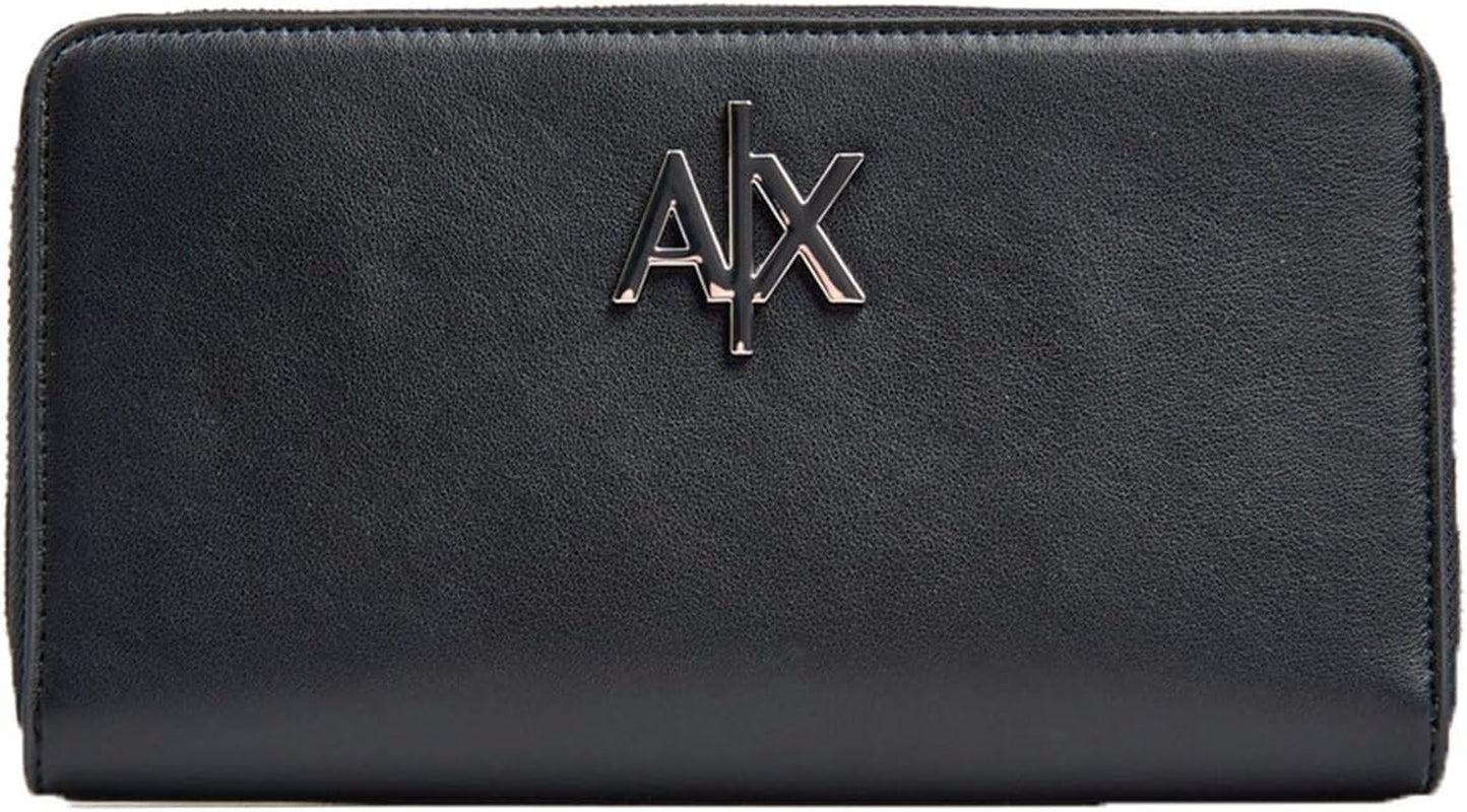Armani Exchange Melrose Embossed Logo Bi-Fold Wallet für Damen Naty Shop Herrenbrieftasche