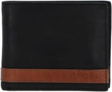 Fossil Herren-Geldbörse Quinn aus Leder, faltbar, 11,43 cm L x 2,54 cm B x 9,525 cm H, Herren-Geldbörse Naty Shop, Schwarz